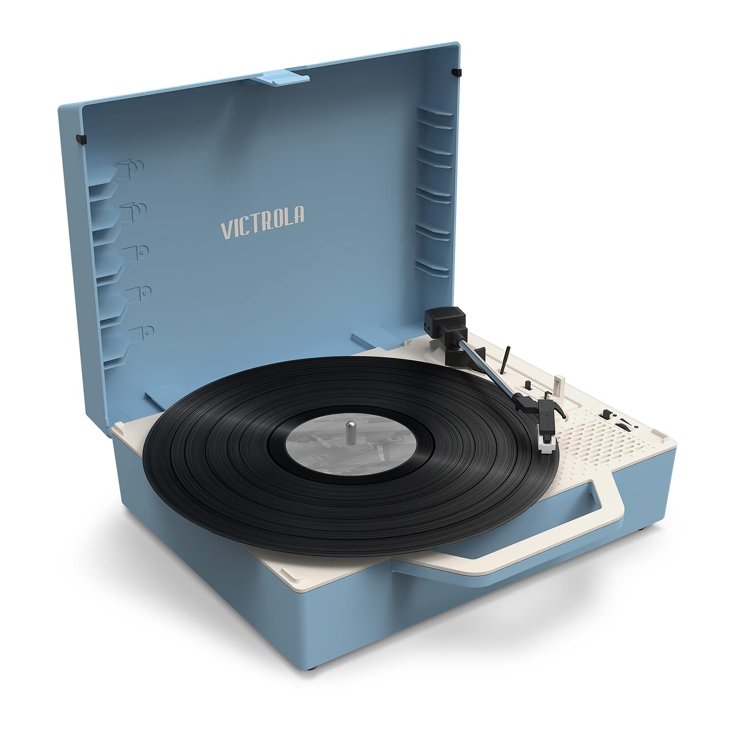 Victrola Re-Spin EcoFriendly Dual BT Connectivity Suitcase Record Player