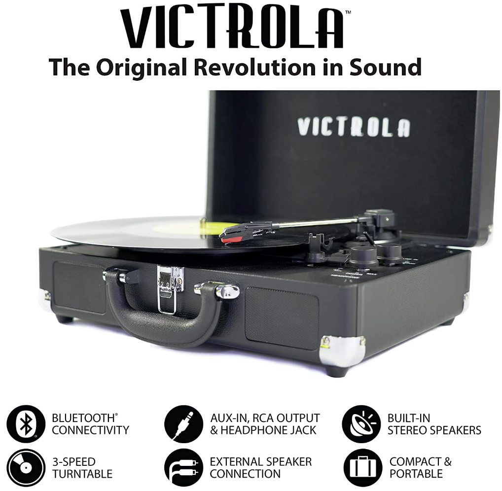 Victrola Journey + Dual BT Connectivity Suitcase record player